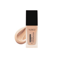 SOKU Fidelity Forever Liquid Buildable Coverage Foundation | With Shea Butter & Vitamin E | For All Skin Types | Satin Finish, Long-Lasting with a Silky Texture (Bronzed-03) - 30ml