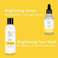 Deconstruct Clear & Bright Combo: Serum for Dark Spots & Face Wash for Skin Brightening | Brightening Serum (30ml) and Brightening Face Wash | Pack of 2