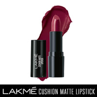 Lakmé Cushion Matte Lipstick, Burgundy Bloom, 4.5 g & Cushion Matte Lipstick, Plum Obsession, 4.5 g