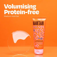 MANETAIN Volume Gel 100ml | Volumizing Curl Enhancer with Aloe Vera, Flaxseed & Agave | Medium Hold, Anti-Frizz, Moisturizing Styling Gel for Curly & Wavy Hair | CG Method Friendly |