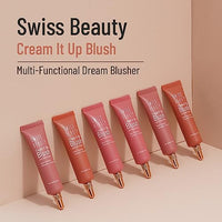 Swiss Beauty Cream It Up Blusher | Highly Pigmented | Long-lasting | Buildable & Blendable | All Skin Types | Shade - Copper Cheeks, 10ml