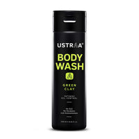 Ustraa Body Wash-Green Clay 250 ml | Intense Oil Control, Removes Excess Oil, No Post-Shower Dryness, Intense Foaming without Sulphates | Suitable for all Skin Types