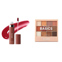 MARS Drip Lip Mist for Women (4.5 ml) (03-Rosewood Drip) 12 Shades Back to Basics Glossy Eyeshadow Palette with Free Applicator (14.4 gm) (Shade-02)