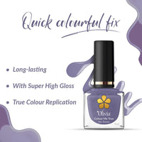 Olivia Nail Paint for Glossy Finish - 5ml (16 Frosted Lilac)