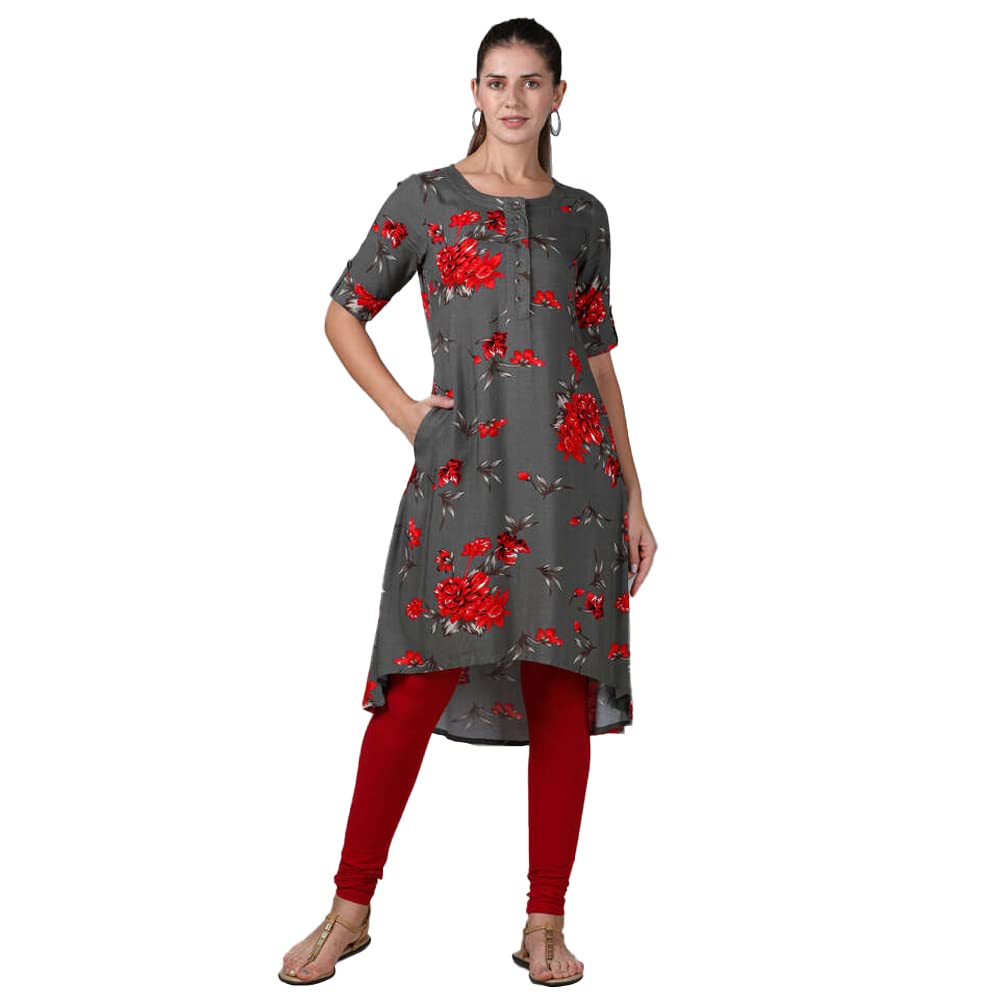 in. fuse by Shoppers Stop Printed Rayon Round Neck Womens
