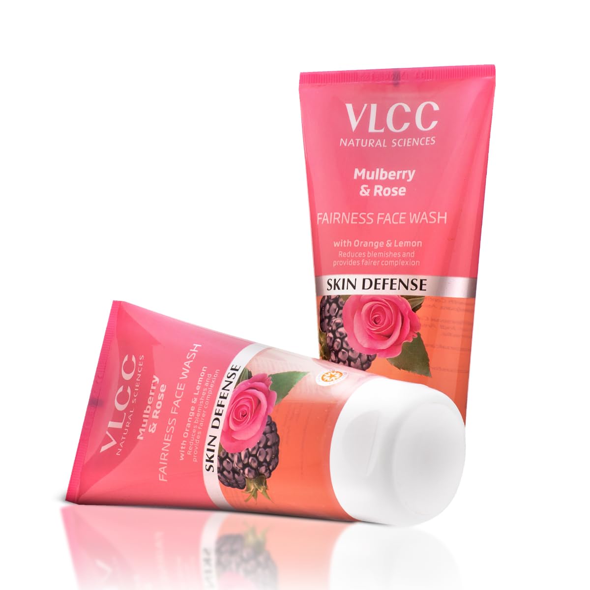 VLCC Mulberry & Rose Facewash - 150ml X 2 | Buy One Get One (300ml) | For Visible Glow and Fairness | With Rose, Mulberry, Orange & Lemon Peel Extract.