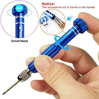 5 - in - 1 Multifunctional Small Screwdriver, PTSLKHN S2 Steel Magnetic Screwdriver Kit for Eyeglass, Sunglasses, Electronics, Cellphone, Jewelry and More