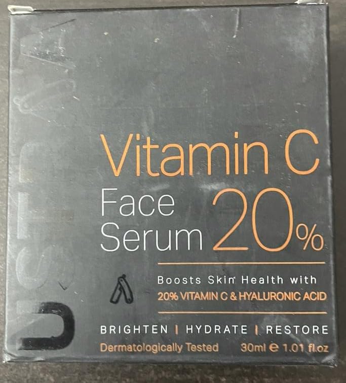 Ustraa Face Wash - Oily Skin - 200g | With Basil & Key Lime - For Acne-Prone Skin | Checks Acne & Blackheads & 20% Vitamin C Face Serum - 30ml | 20% Vitamin C in Pure form | Anti-Aging, Brightening