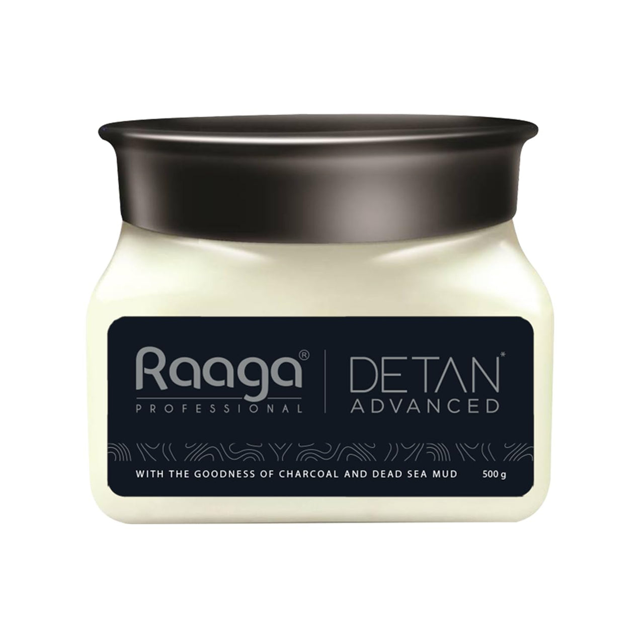 Raaga Professional De-Tan Advanced Pack | Dead Sea Mud, Charcoal, Lactic Acid & Arbutin | Peroxide, Hydroquinone & Sulphate Free Detan Face Pack (500gm)