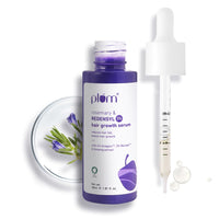 Plum Hair Growth Serum | 3% Redensyl + 4% Anagain + 3% Baicapil | Rosemary & Ginseng Extract | Anti-Hair Fall & Hair Density Booster | For Men & Women, Non-Greasy Formula | 30ml