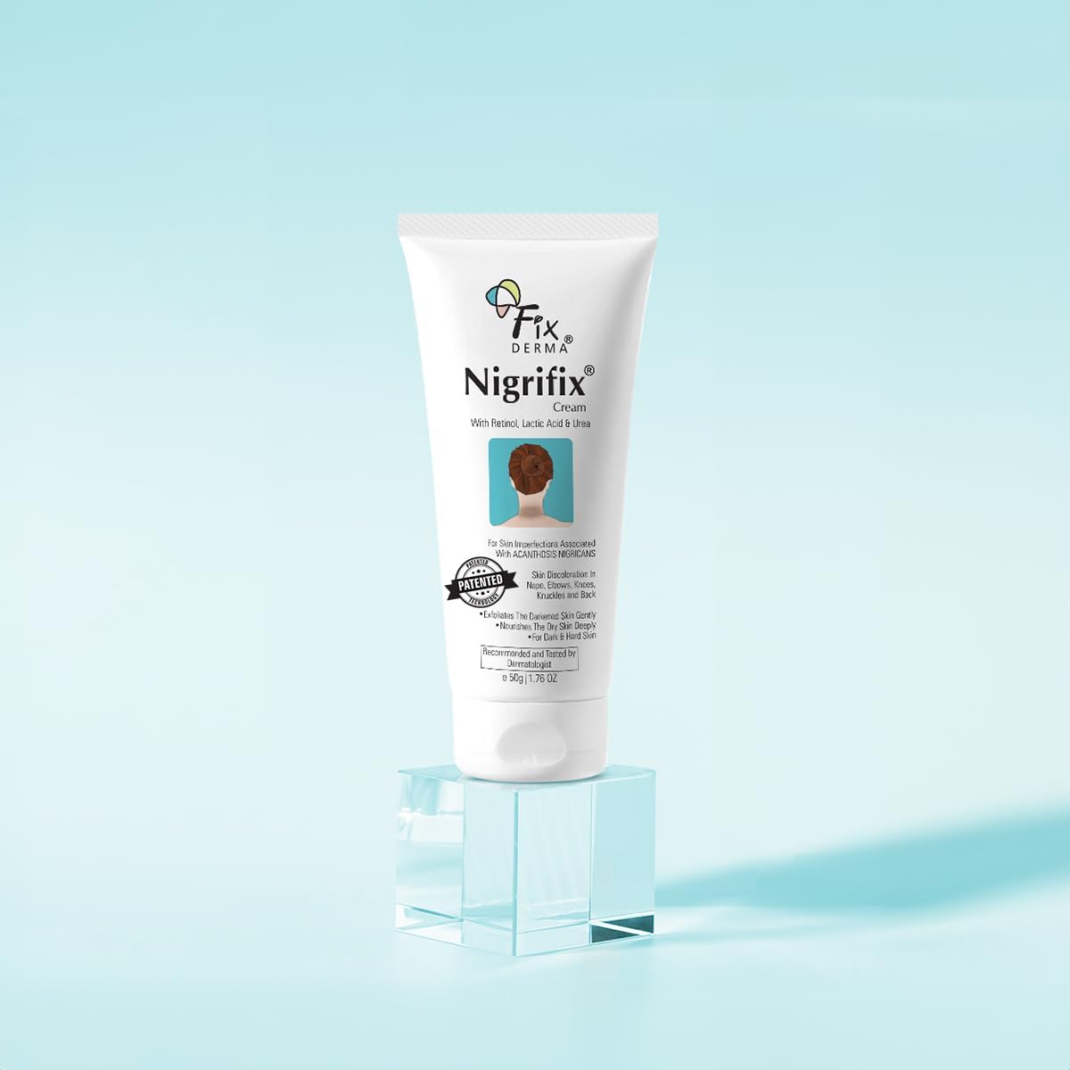 Fixderma Nigrifix Cream for Acanthosis Nigricans with Lactic Acid | Dermatologist Tested Retinol Cream | For Dark Body Parts like Neck, Ankles, Knuckles, Armpits, Thighs & Elbows | Exfoliant - 50g