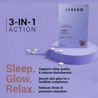 Sereko Calming Candy Tabs Supplements, Improve Quality Sleep, Reduce Stress Levels, Mood Swings & Enhance Overall Skin Health for Women & Men | Non - Addictive 10 Tablets