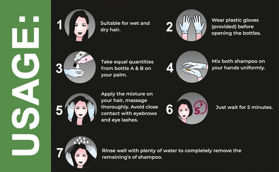 URBANMAC Fruit Vinegar Gel Hair Color Natural Hair Color Dye for Black Hair Dye(500ml x 2) - Black