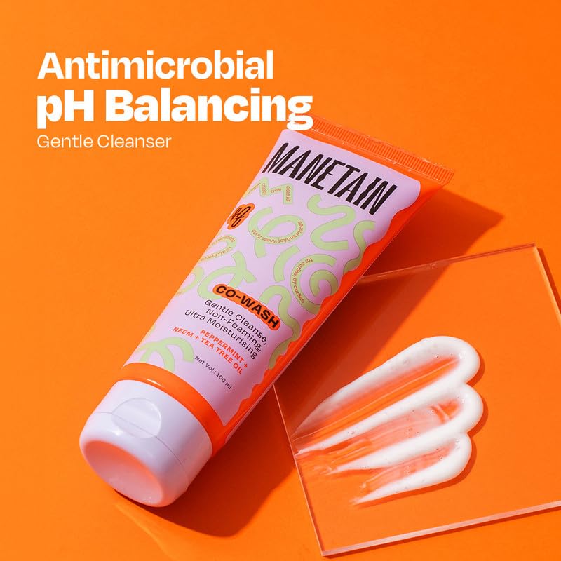 Manetain Co-Wash for Curly Hair - 100ml | 2 in 1 Shampoo & Conditioner | Non-foaming | Sulphate and Paraben Free | CG Friendly | Suitable for Dry and Frizzy Hair