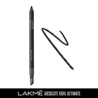 Lakmé Absolute Ultimate Opaque Kohl Kajal Pencil, Black, Water Resistant, Lasts Upto 16 Hrs, 1.2 G