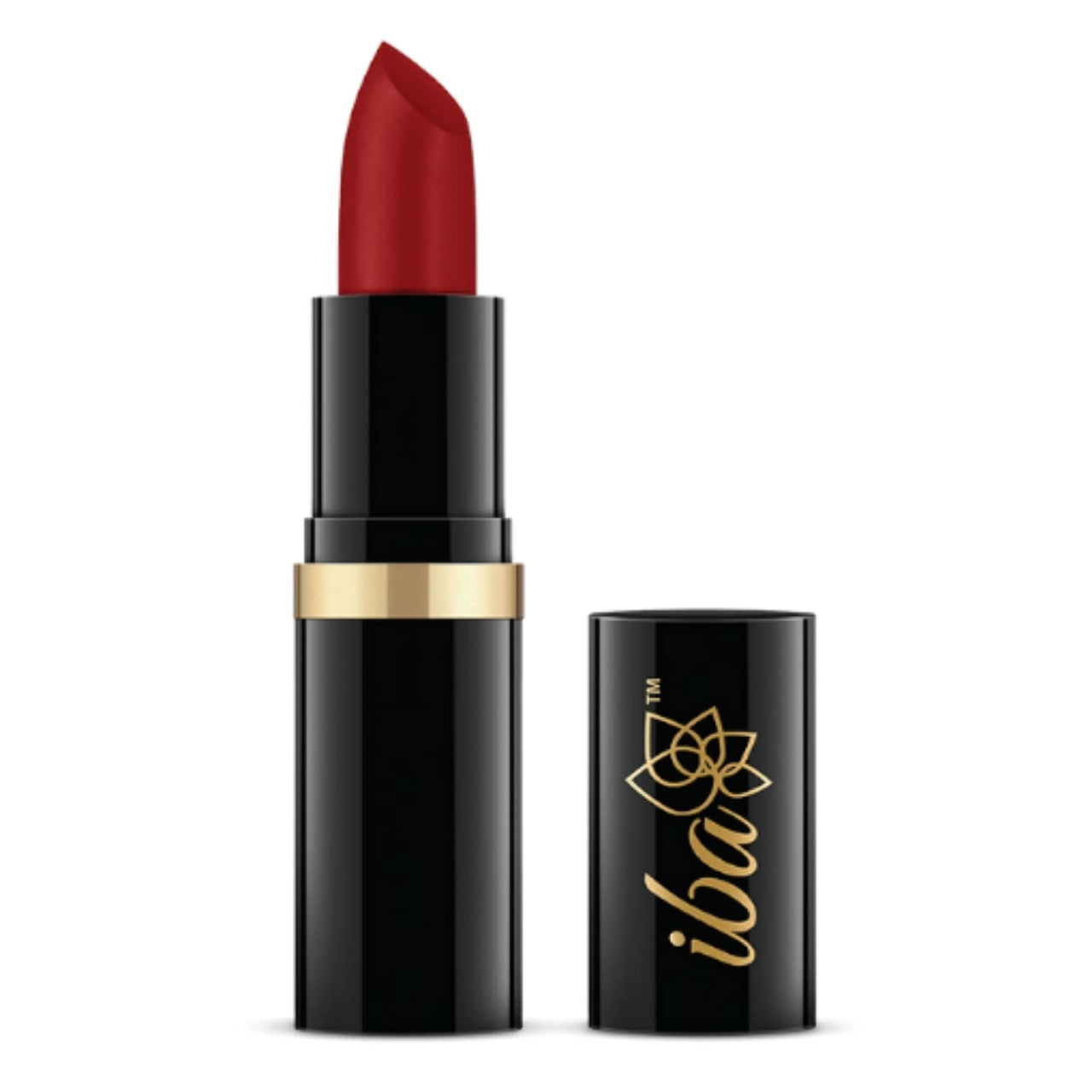 Iba Pure Lips Moisturizing Lipstick for Women - A66 Red Glam Glossy, 4g | Creamy Finish | Intense Color & Highly Pigmented | Enriched with Vitamin E, Coconut Oil and Shea Butter | Smooth Texture | Makeup