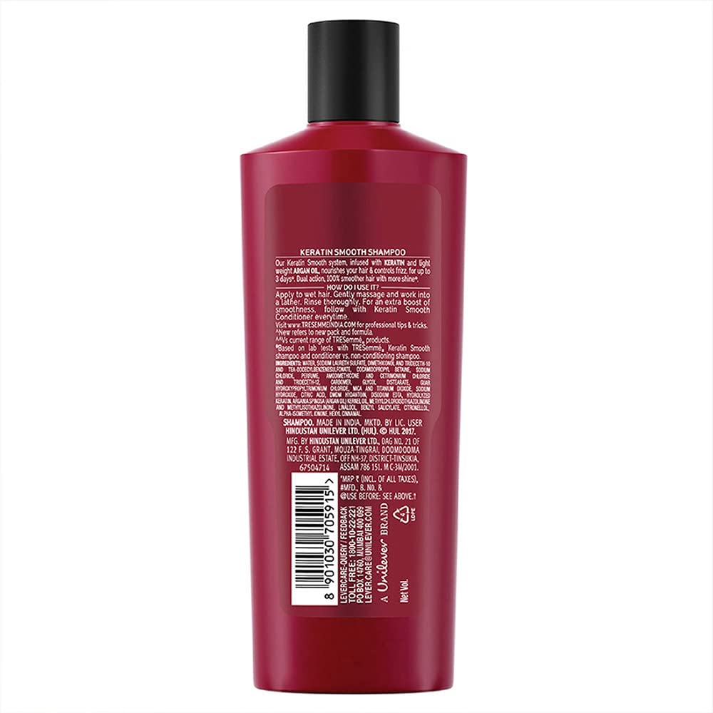 Tresemme Keratin Smooth Shampoo, 185 Ml & Keratin Smooth Conditioner, 80 Ml