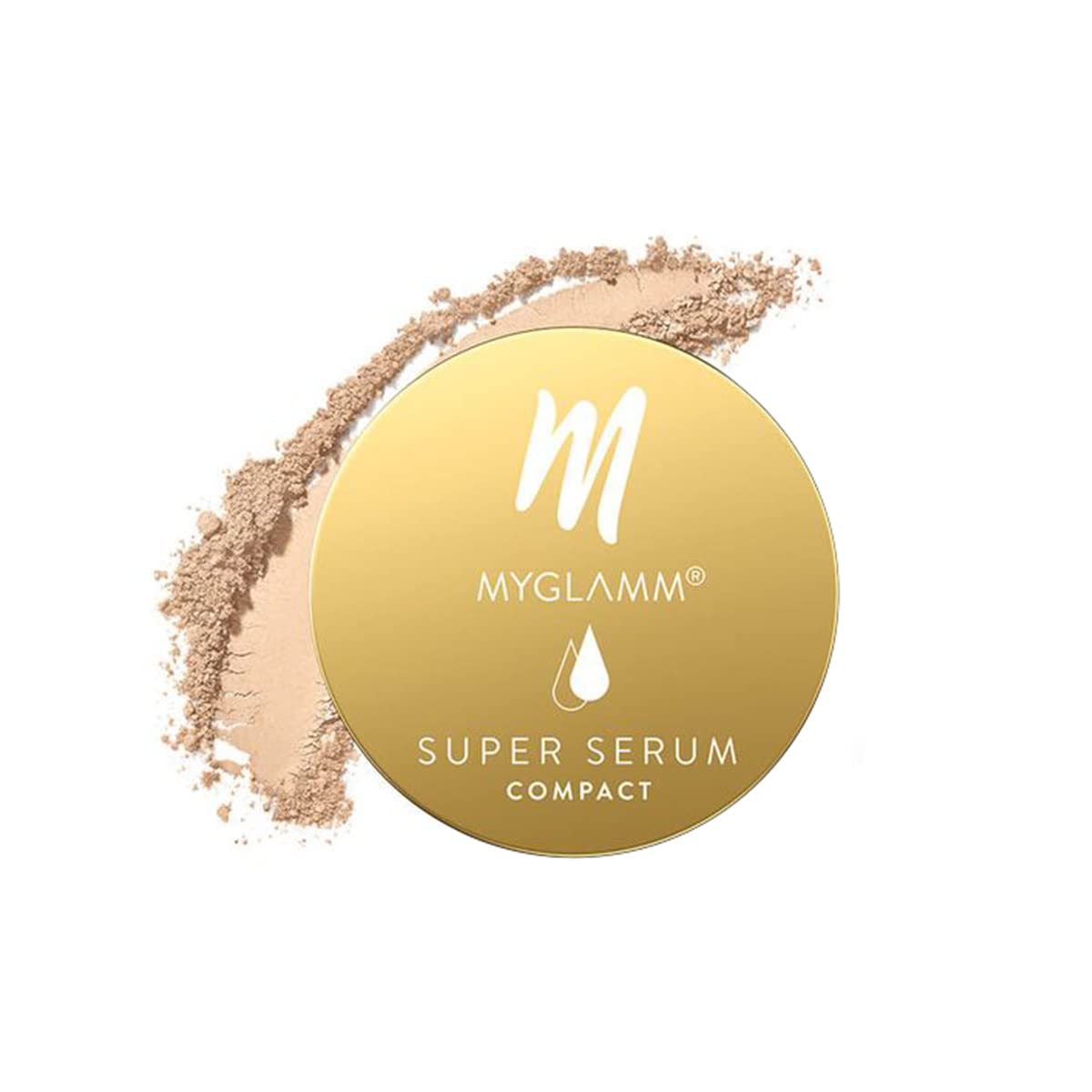 MyGlamm Super Serum Compact - 201N Sesame, 9g | Infused With Hyaluronic Acid & Vitamin E | Matte Finish Compact Powder | All Skin Types
