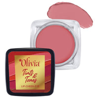 Olivia Tints & Tones for Lip, Cheek & Eye | Pink Lip & Cheek Tint (Pinkish Whisper - 03) | Easy to Blend, Long-lasting with Soft Creamy Finish | Parabens Free, No Harmful Colours or Preservatives | 5g