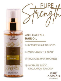 Pure Aatman HairFall Control Hair Oil|Ayurvedic oil for dandruff treatment & Promote Hair Growth|100% Medicinal Oil|100ml