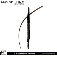 Maybelline New York Brow Pencil, With Spoolie, Long-lasting and Natural-looking Results, Define & Blend Brow Pencil, Natural Brown, 0.16 g (Pack of 2)