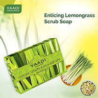 Vaadi Herbals Super Value Enticing Lemongrass Scrub Soap, 75gms x 6
