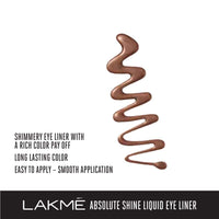 Lakmé Absolute Shine Line Eye Liner Shimmery Finish, Sparkling Olive, 4.5ml and Absolute Shine Line Eye Liner, Shimmer Bronze, 4.5ml