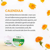 Sunny Herbals Aloevera & Calendula All Purpose Face Cream | Helps Prevent Scarring & Sunburn | Calendula Suitable For Delicate Skin | Aloevera Helps To Moisturize Skin & Gives a Healthy Glow, 500 gm