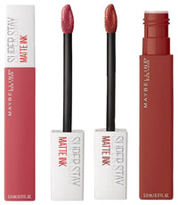 Maybelline New York Super Stay Matte Ink Liquid Lipstick, 225 Delicate, 5ml and Maybelline New York Super Stay Matte Ink Liquid Lipstick, Seeker, 5g
