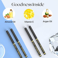 Nourish Mantra’s Jet Gaze Kajal Urban Rani - Combo - Black & Black 0.35g/ Made with Argan Oil & Vitamin E/Smudge Proof/Long Lasting/Retractable Kajal Pencils