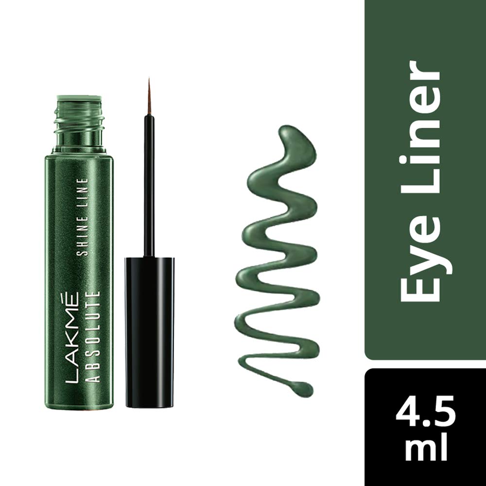 Lakmé Absolute Shine Line Eye Liner Shimmery Finish, Sparkling Olive, 4.5ml and Absolute Shine Line Eye Liner, Shimmer Bronze, 4.5ml