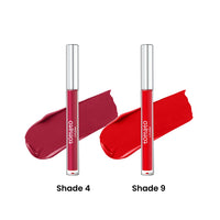 FLiCKA Tomato Liquid Matte Lipstick Transfer Proof, Smudge Proof, Non-Sticky, Creamy Lightweight Shade 4 & Shade 9 Combo