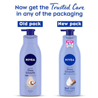 NIVEA Shea Smooth 400ml Body Lotion | 48 H Moisturization | With Deep Moisture Serum & Shea Butter | Non Greasy & Healthy Looking Skin