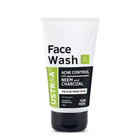 Ustraa Face Wash Acne Control - With Neem & Charcoal - 100 g x 2 - Oil control, Prevents Acne, Especially for Oily skin | Keeps Face Non-Sticky, Non-Oily | No SLS, No Paraben
