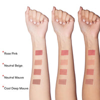 Gush 4 in 1 Matte Liquid Lipstick | Waterproof and Smudge proof | Non Sticky & Non Drying | Highly Pigmented | Infused with Shea butter and Jojoba oil to prevent dryness (8.4 ml) (Dark Nude)