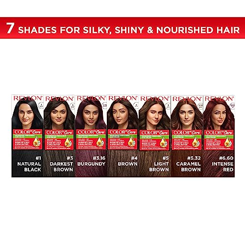 Revlon Color 'n Care Permanent Hair Color for Women Natural Black | Blend of 4 oil's & Shea Butter| For Silky, Shiny & Nourished Hair | 100% Grey Coverage in 5 Minutes | Ammonia Free