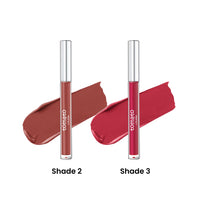 FLiCKA Tomato Liquid Matte Lipstick Transfer Proof, Smudge Proof, Non-Sticky, Creamy Lightweight Shade 2 & Shade 3 Combo