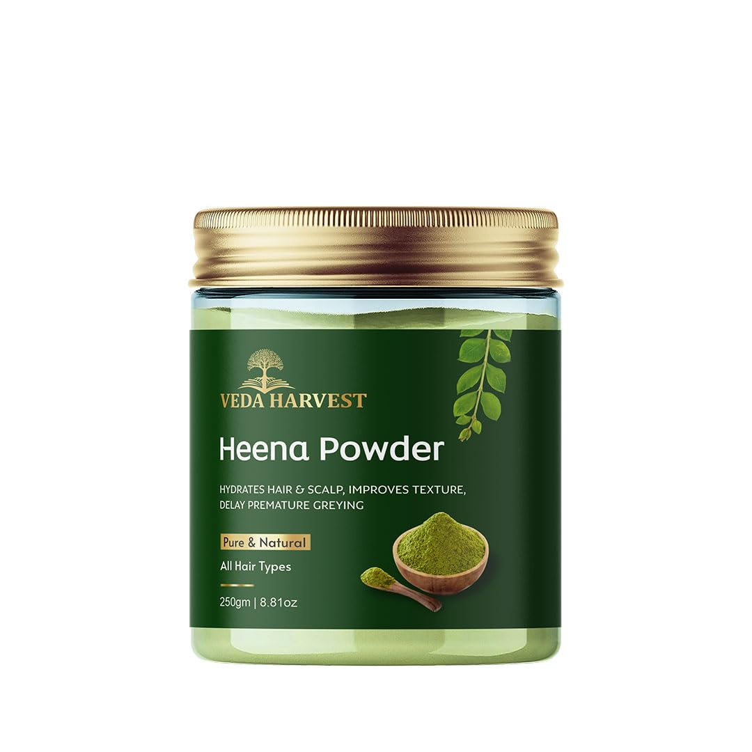 Veda Harvest Heena/Henna powder for hair colour 250 gm | Mehndi/Mehendi for hair | Fights Premature Greying & Long Lasting Henna | Natural Hair Dye |