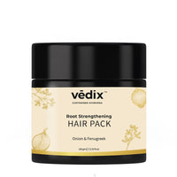 Vedix Hair Pack for Hair Growth with Onion + Methi Powder, Customized Ayurvedic Root Strengthening Hair Pack Powder, Hair Mask for Stronger Hair & Thicker Hair - 100gms