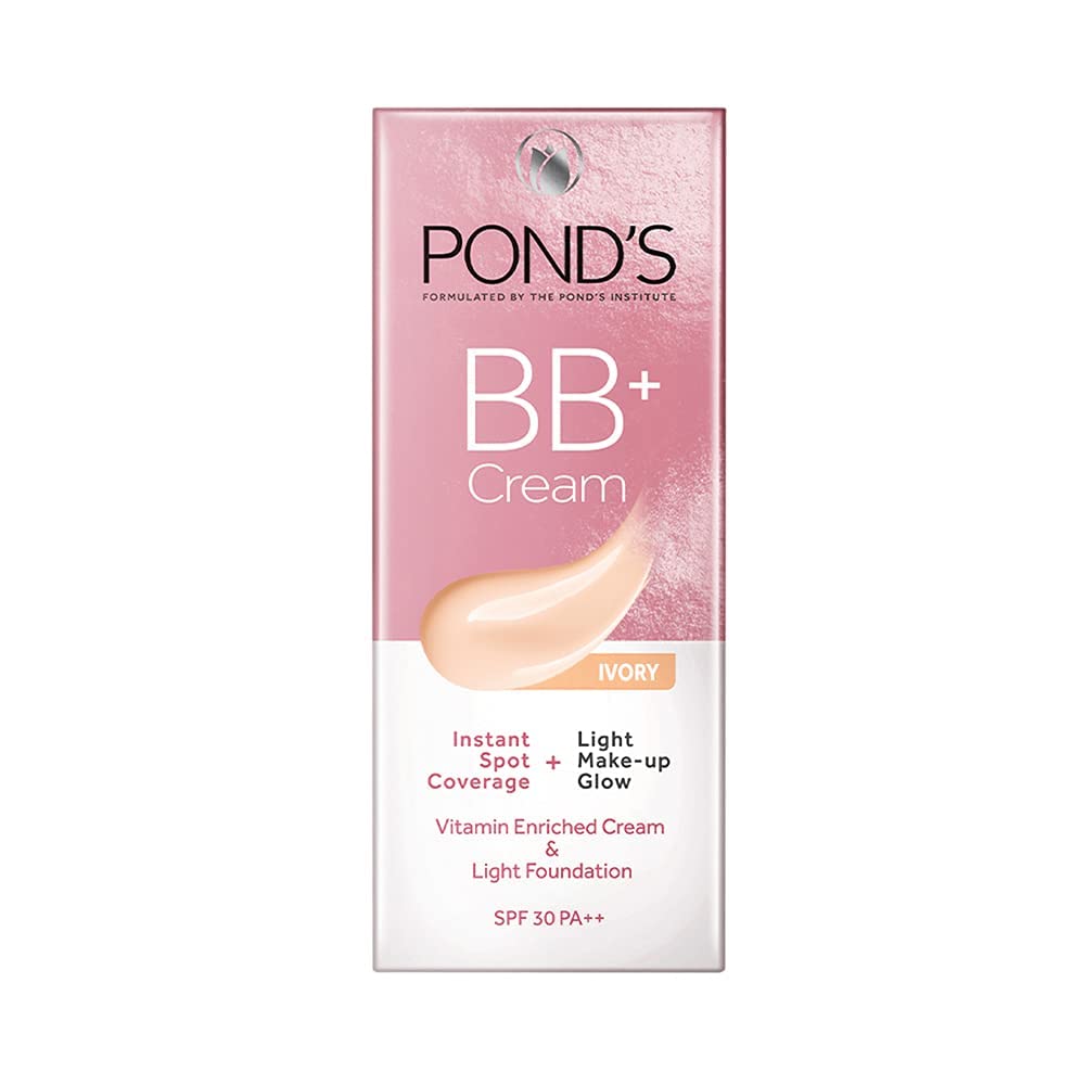 POND'S BB+ Cream, Instant Spot Coverage + Light Make-up Glow, Ivory 30g