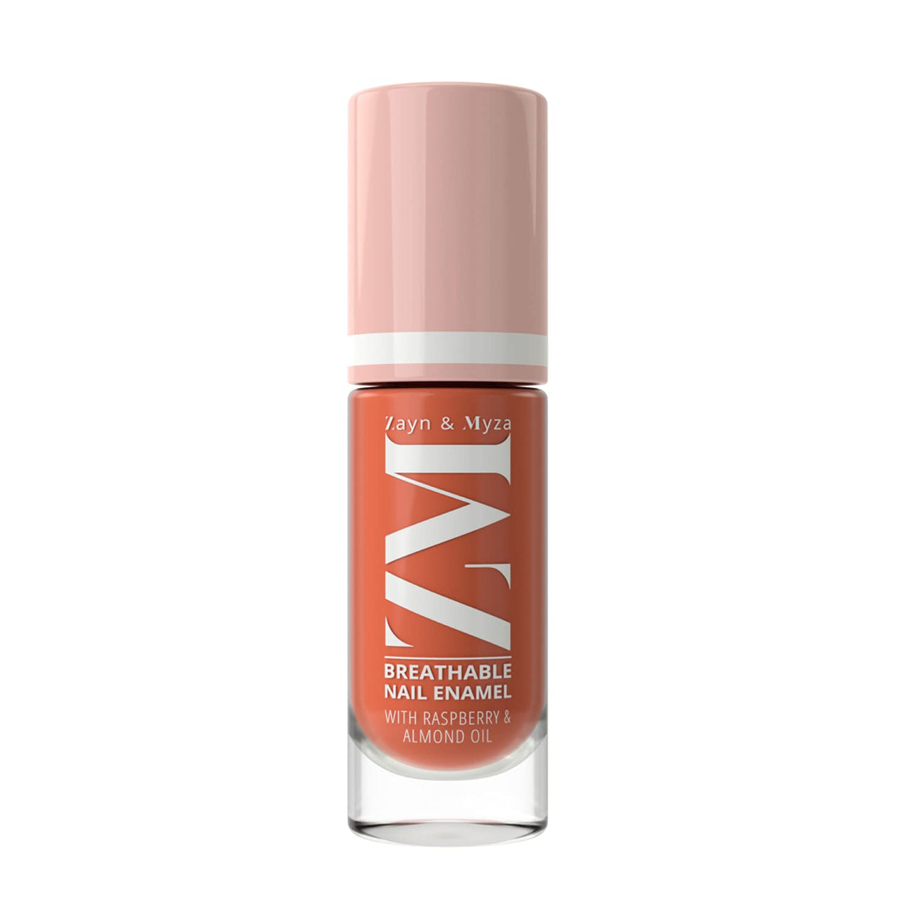 ZM Zayn & Myza Breathable Nail Enamel - Apricot Mousse | Smooth Application | Quick-Drying I Longlasting I Chip-Defiant I Water Permeable | Glossy Finish | 100% Vegan, 6 ml