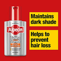 Alpecin Tuning Shampoo 200ml | Preserves Natural Hair Colour and Supports Natural Hair Growth | Dark Caffeine Shampoo to Cover Early Grey Hairs | Hair Care for Men