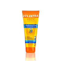 VLCC Radiance Pro SPF 30 PA+++ Sunscreen Gel - 100g + 25g | UVA and UVB Rays | Extra- Sun Protection, Boosts Radiance, Reduces Pigmentation | With Niacinamide, Mulberry, Saxifraga, Grapefruit.