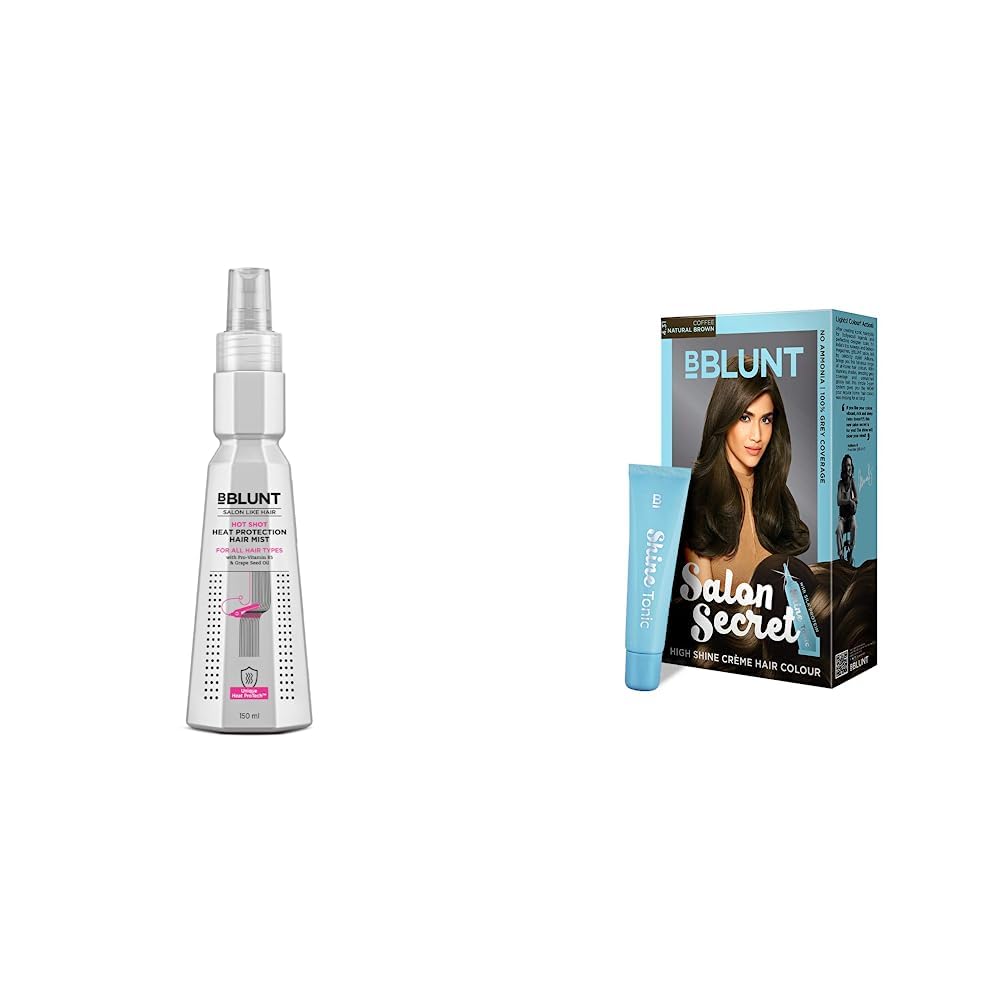 BBlunt Hot Shot Heat Protection Mist 150ml | Salon Secret Coffee Natural Brown Hair Colour 100G