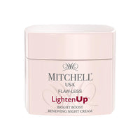 Mitchell USA Flawless Lighten Up Bright Boost Renewing Night Cream – 50g with Peony Flower Extracts, Seaweed Extracts & Niacinamide | Korean-inspired Night Cream | Non-Greasy Moisturizer for Deep Hydration, Anti-Aging & Glowing Skin | Hydrating & Glowing