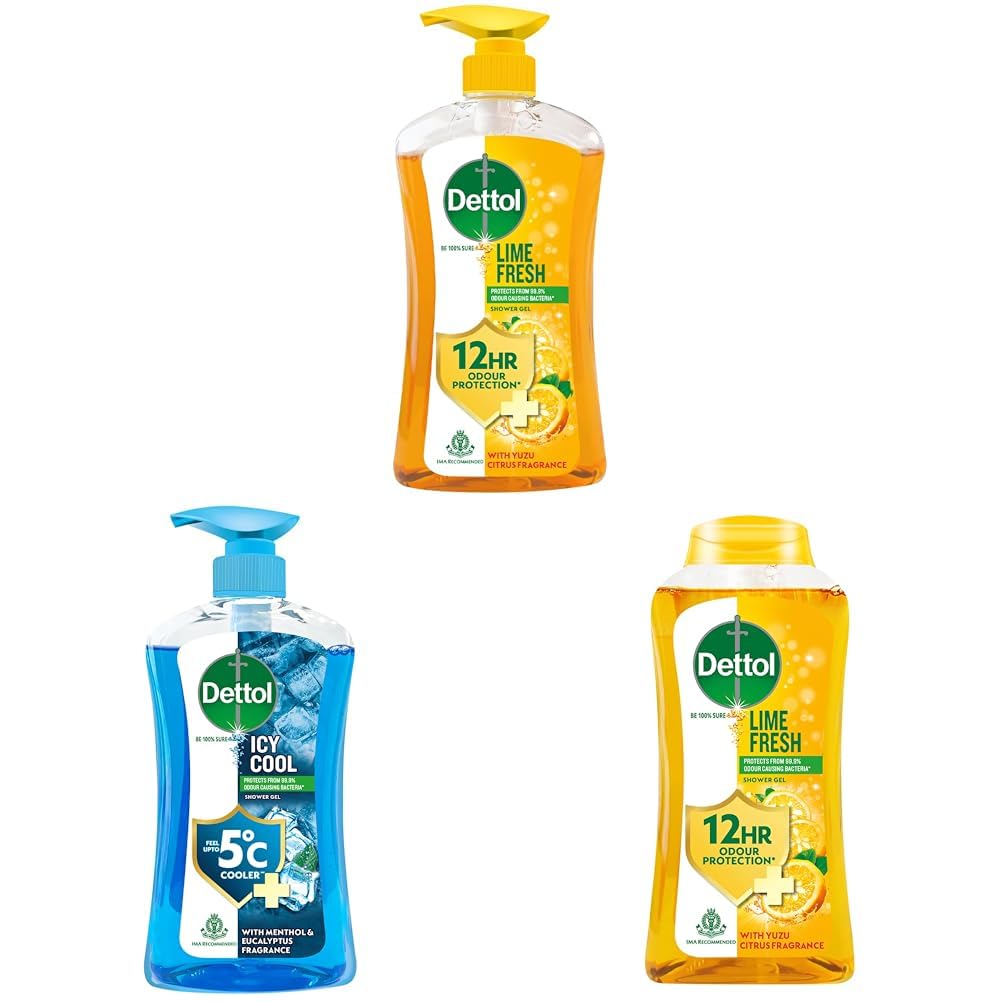 Dettol Lime Body Wash 500ml, Cool Gel, Lime Refill
