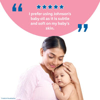 Johnson's Baby Oil with Vitamin E, Non-Sticky for easy spread and massage, 200ml