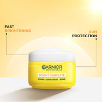 Garnier Skin Naturals, Day Cream, Protects Skin from Sun, Bright Complete Vitamin C Serum Cream, 45 g & Garnier, Hair Colouring Creme, Long-lasting Colour, Shade: 5.32 Caramel Brown, 70ml + 60g