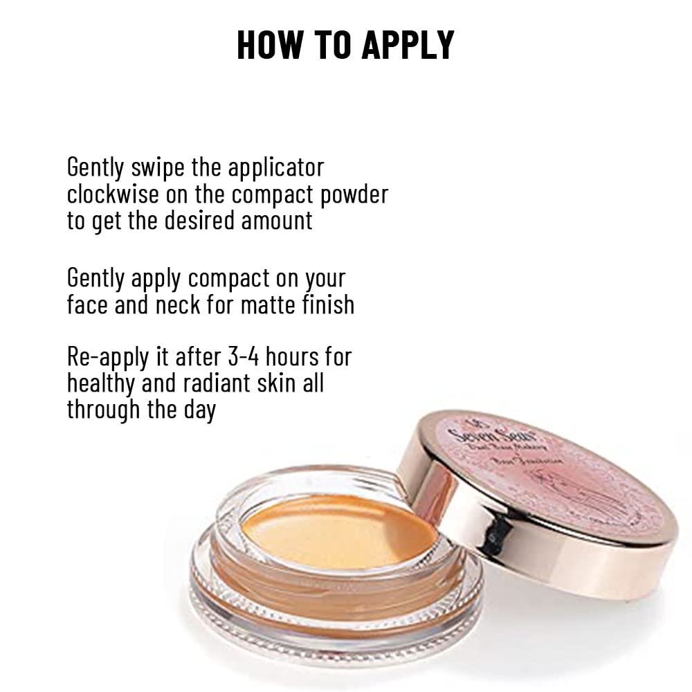 Seven Seas Mousse Foundation & Concealer - Lightweight, Full Coverage Matte Finish with SPF - Long Lasting Foundation for Face Makeup (Natural Beige)