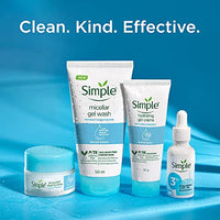 Simple Water Boost Micellar Face Wash 150ml for normal to dry skin | 100% soap-free gentle cleanser for women & men